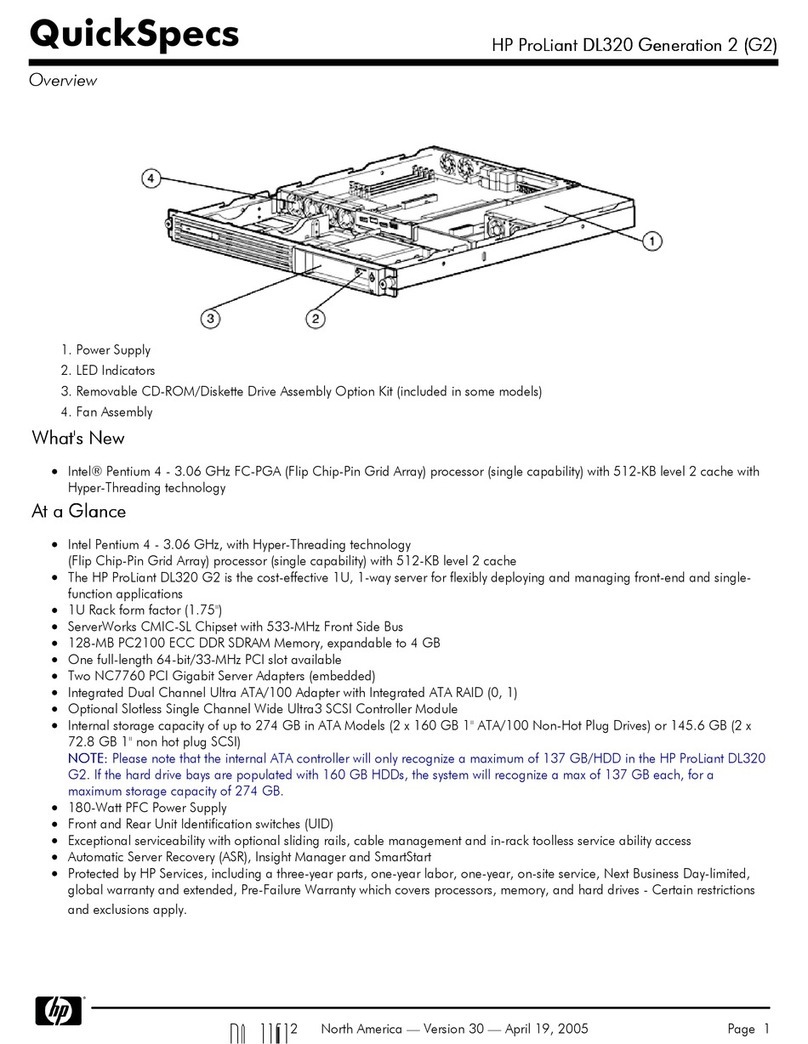 HP DL320 - ProLiant - G3 User instructions
