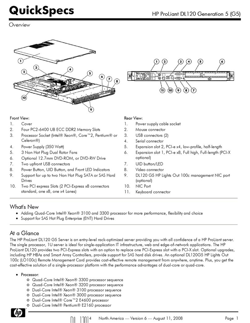 HP DL120 - ProLiant - G5 User manual