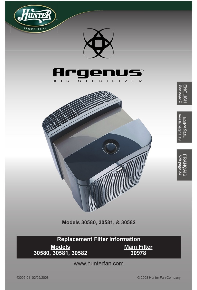 Hunter Argenius 30580 User manual