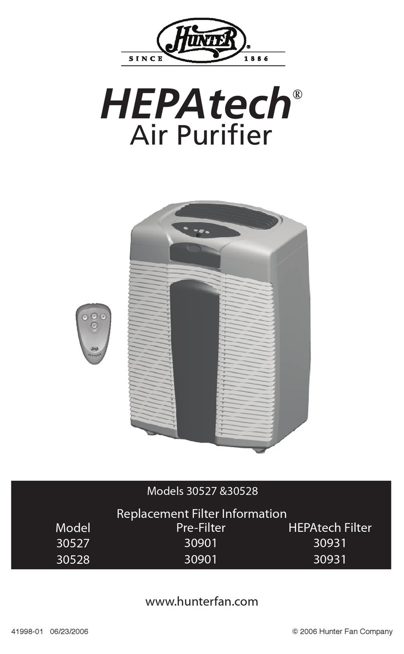 Hunter HEPAtech 30527 User manual