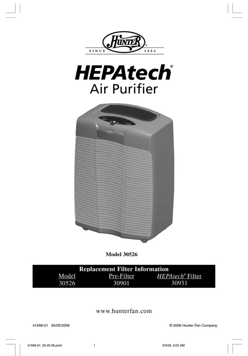 Hunter HEPAtech 30526 User manual Hunter HEPAtech 30526 User manual