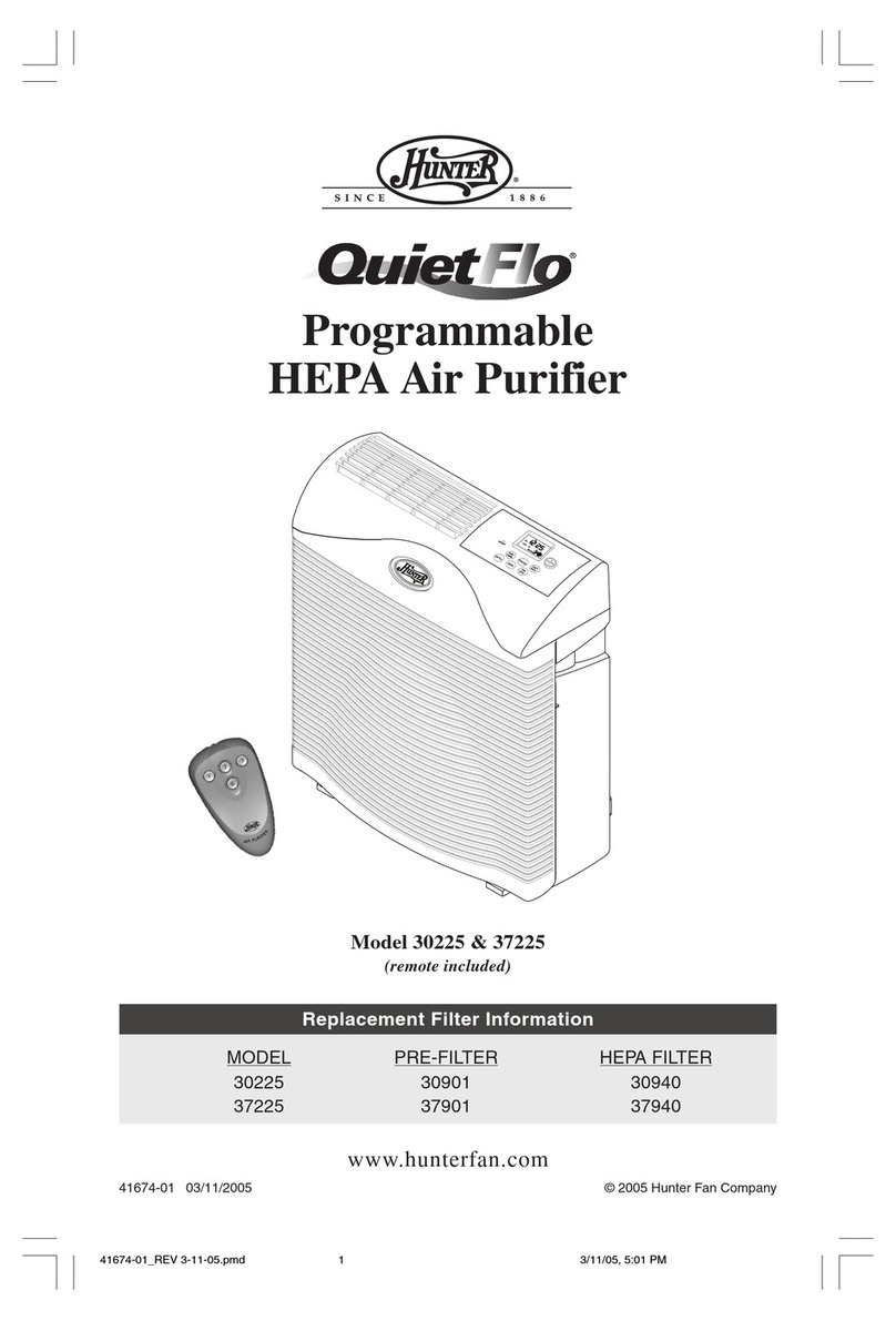 Hunter QuietFlo 30225 User manual