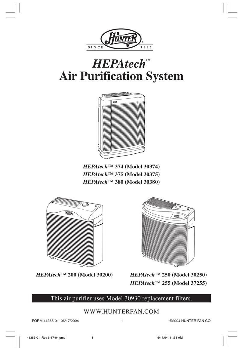 Hunter HEPAtech 380 User manual