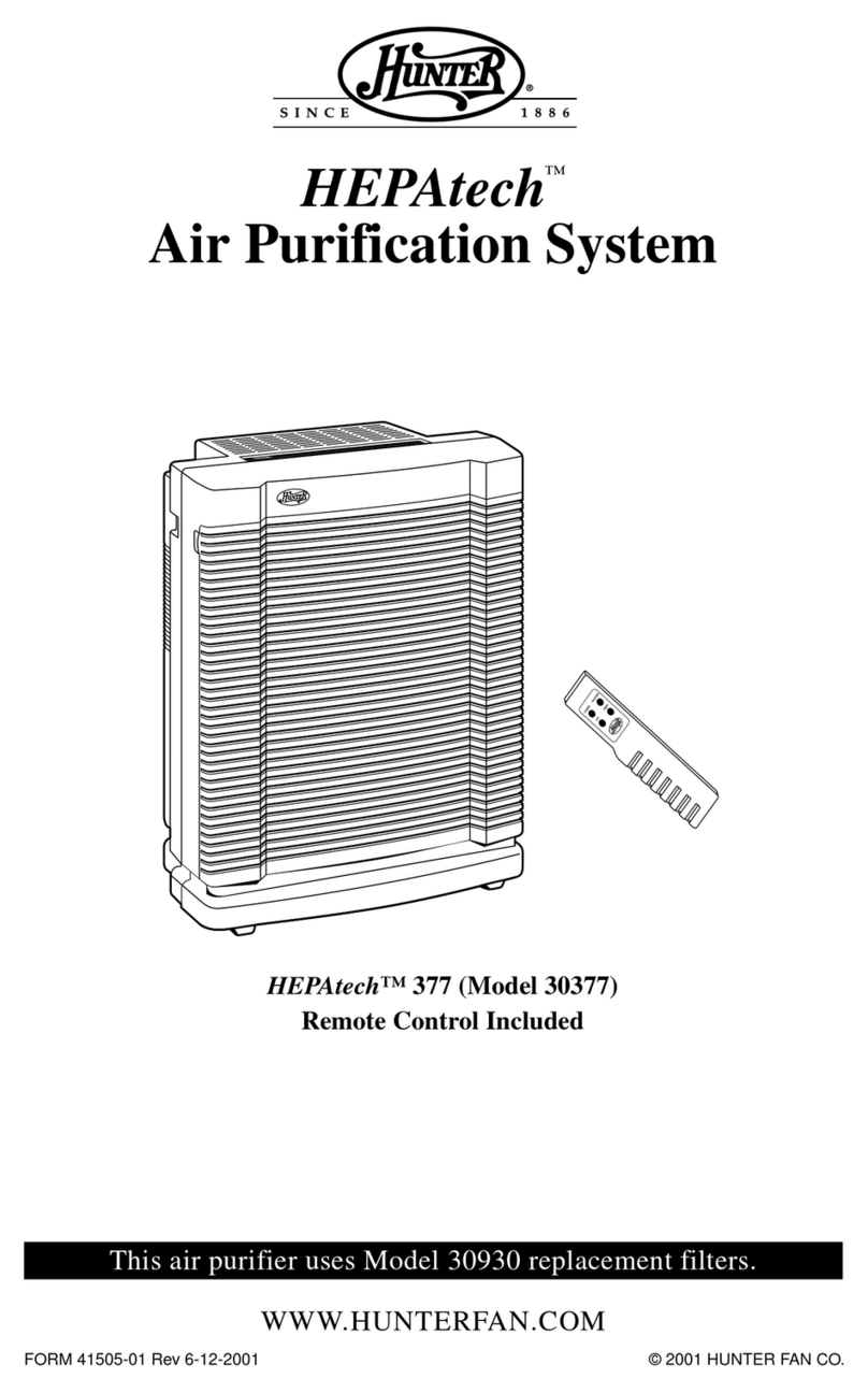 Hunter 30377 User manual