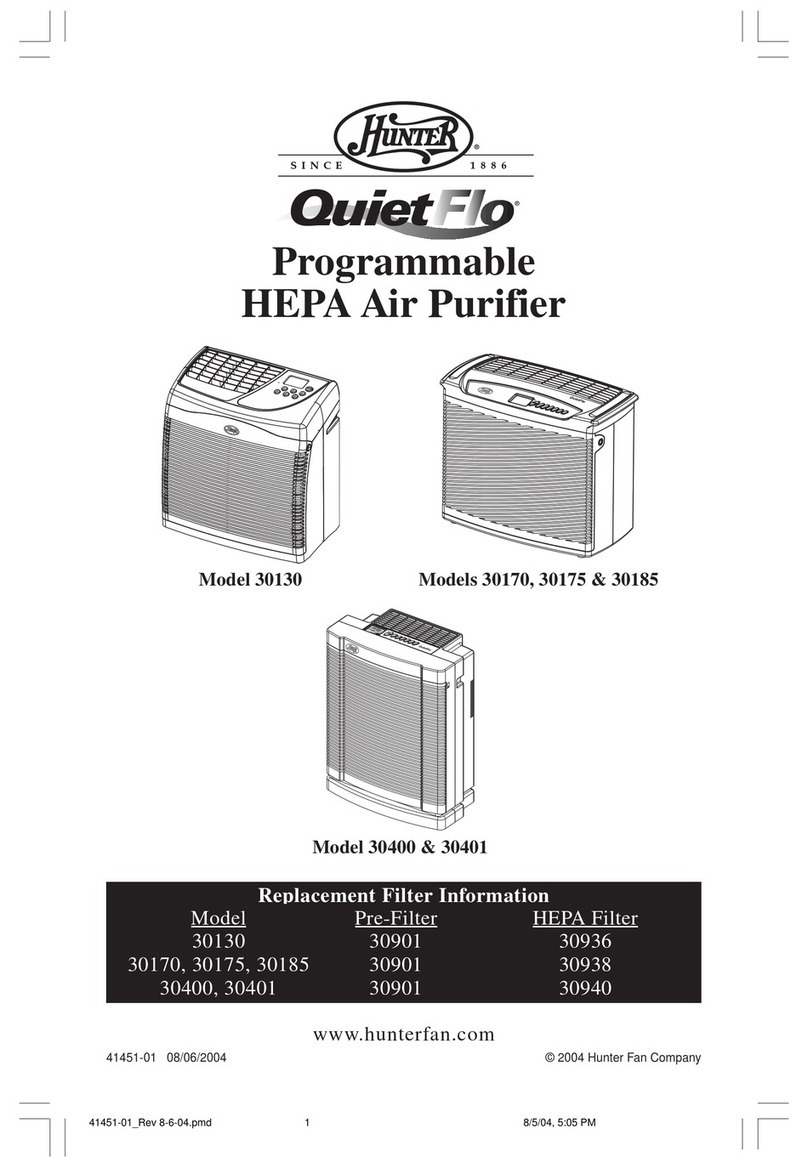 Hunter QuietFlo 30130 User manual