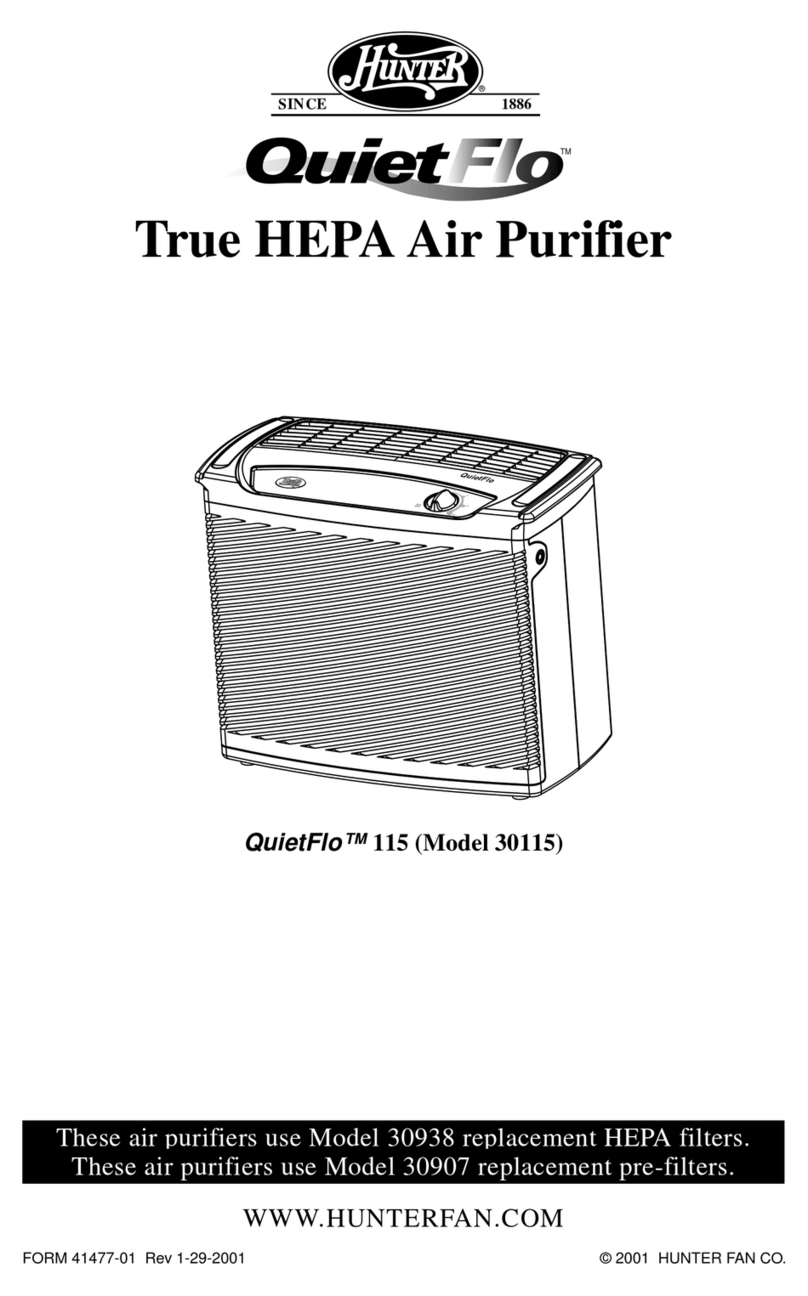 Hunter 30115 owner's manual