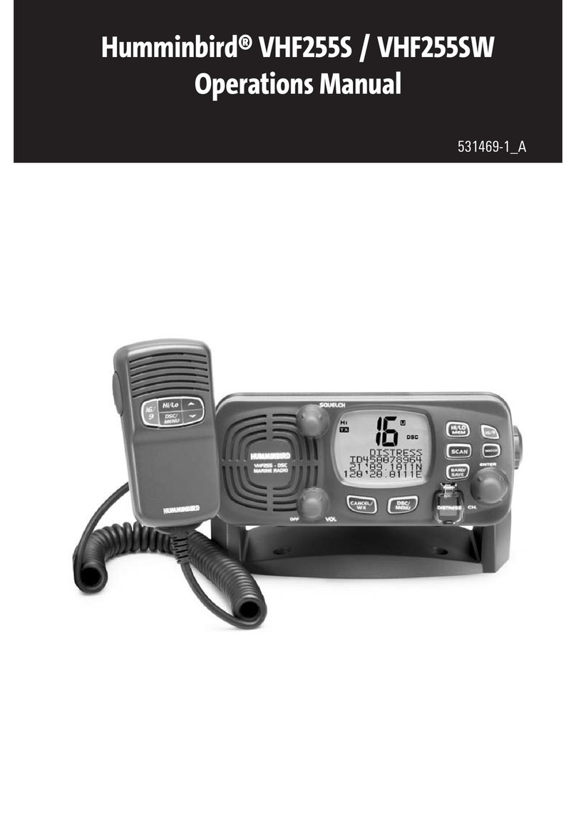 Humminbird VHF255S Operation manual