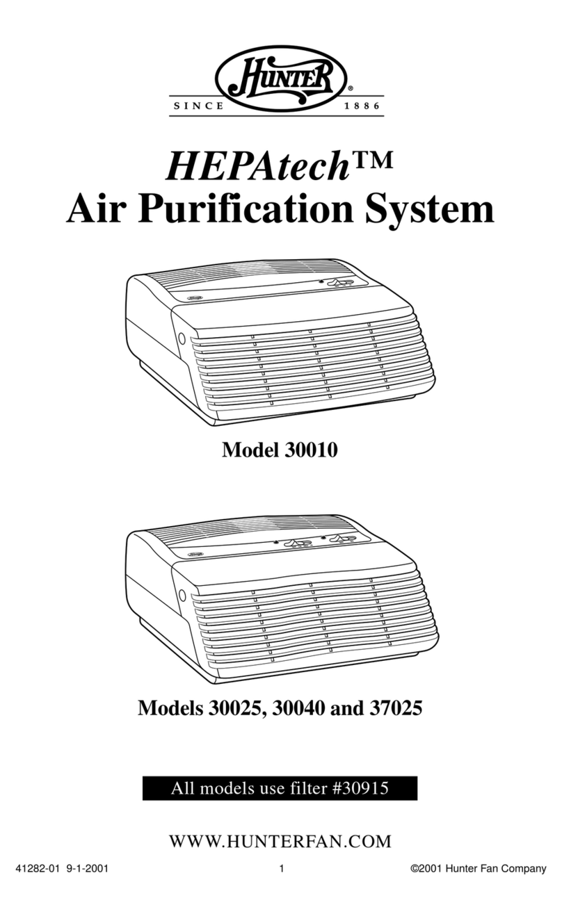 Hunter HEPAtech 30010 User manual