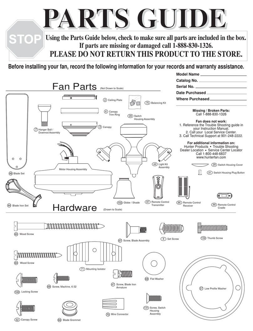Hunter 20345 Manual