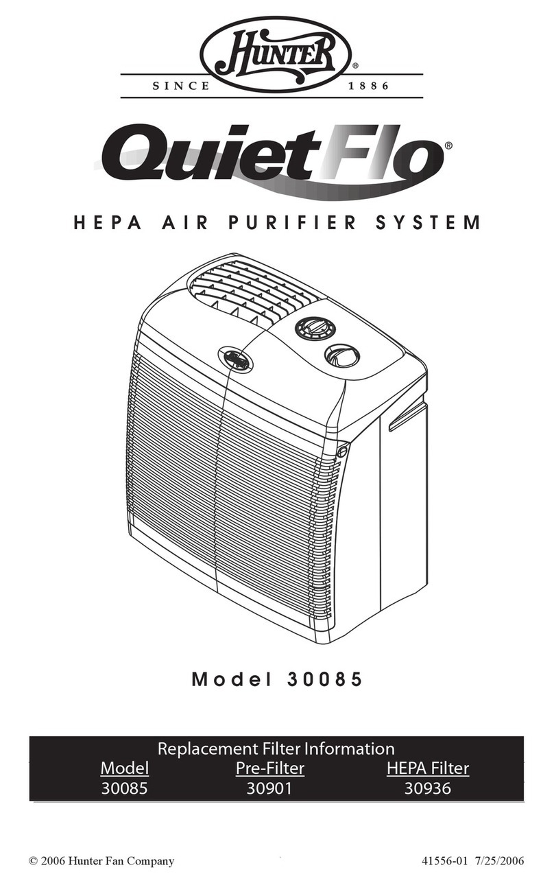 Hunter Quietflo 30085 owner's manual
