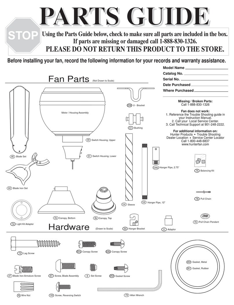 Hunter 18865 Manual