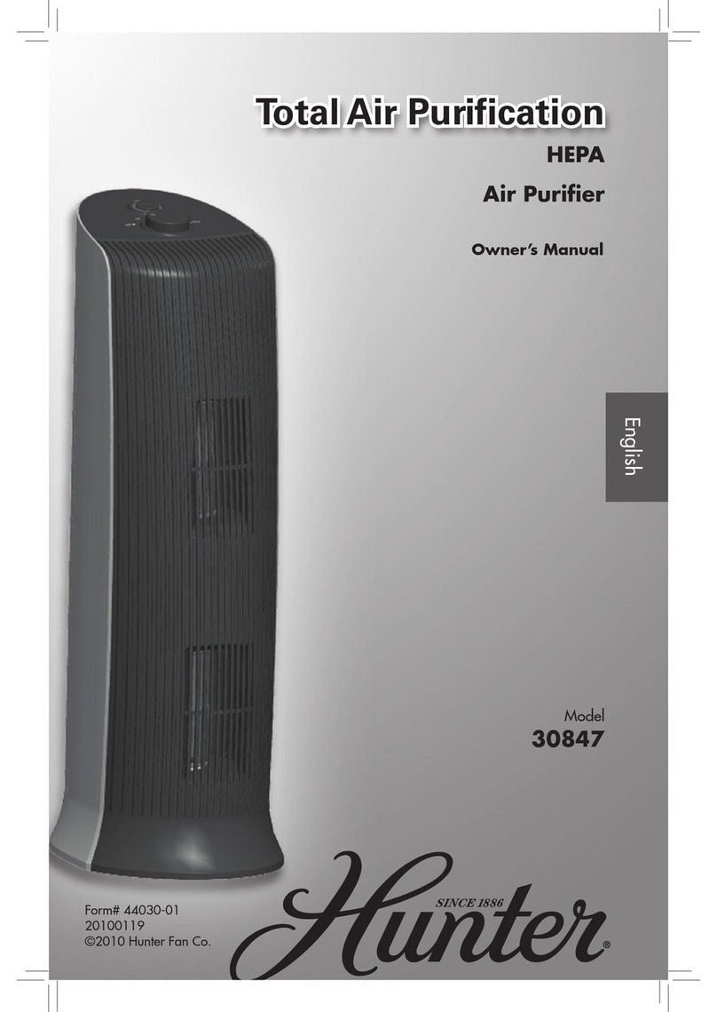 Hunter 30847 User manual