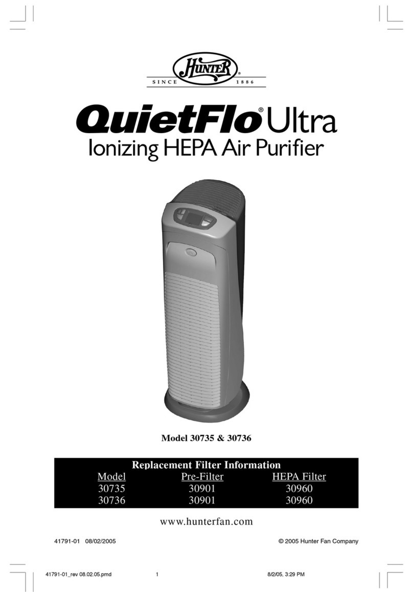 Hunter 30735 owner's manual