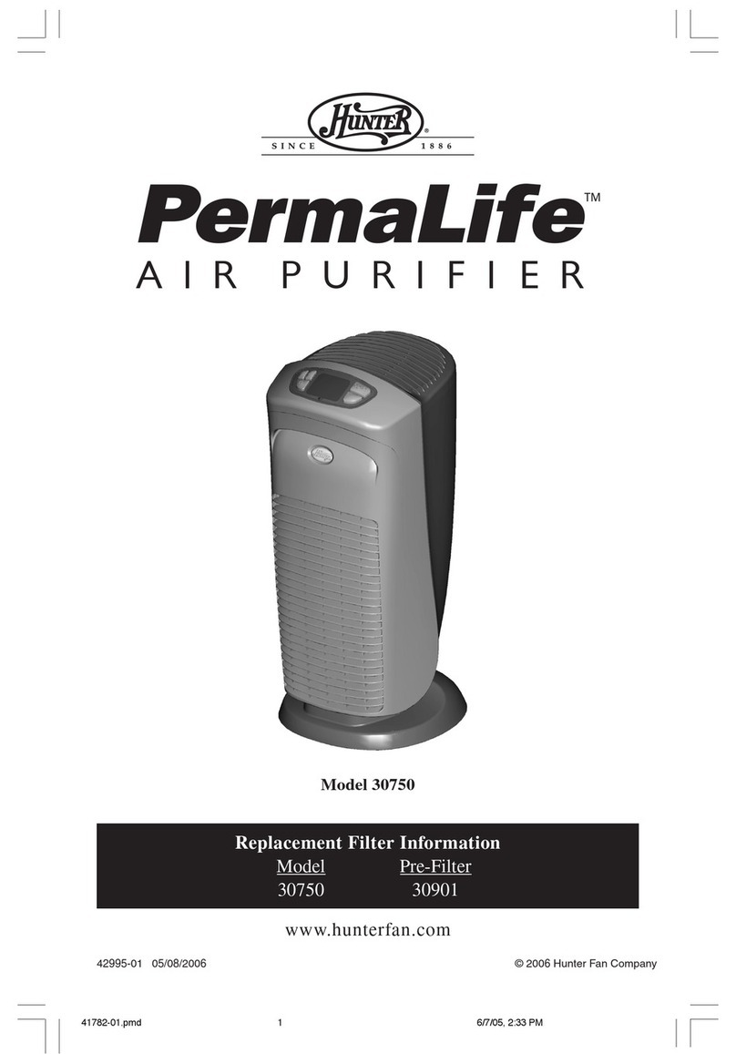 Hunter PERMALIFE 30750 User manual