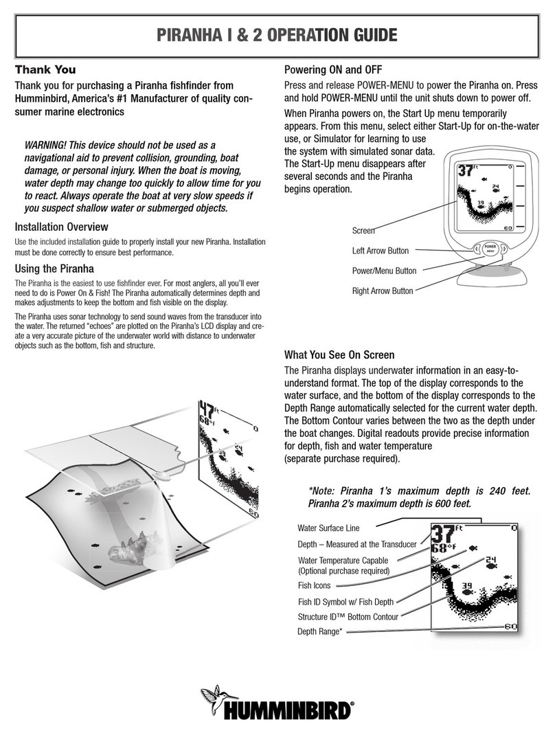 Humminbird Piranha 1 Operation guide