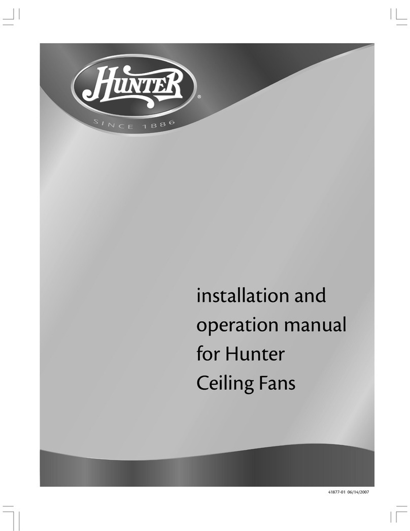 Hunter 25522 Installation and operation manual