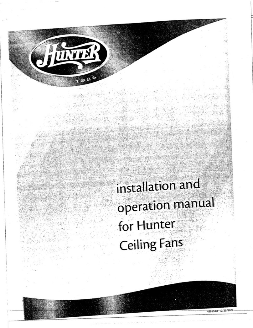 Hunter 41846 User manual