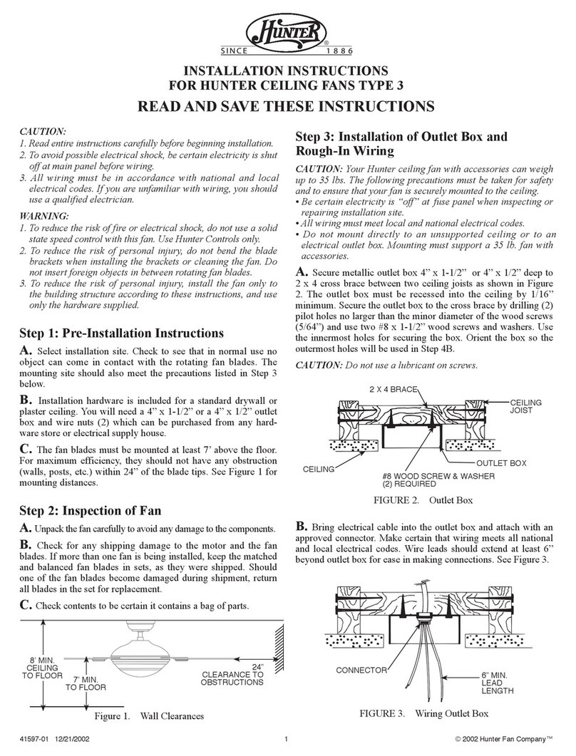 Hunter 41597-01 User manual Hunter 41597-01 User manual