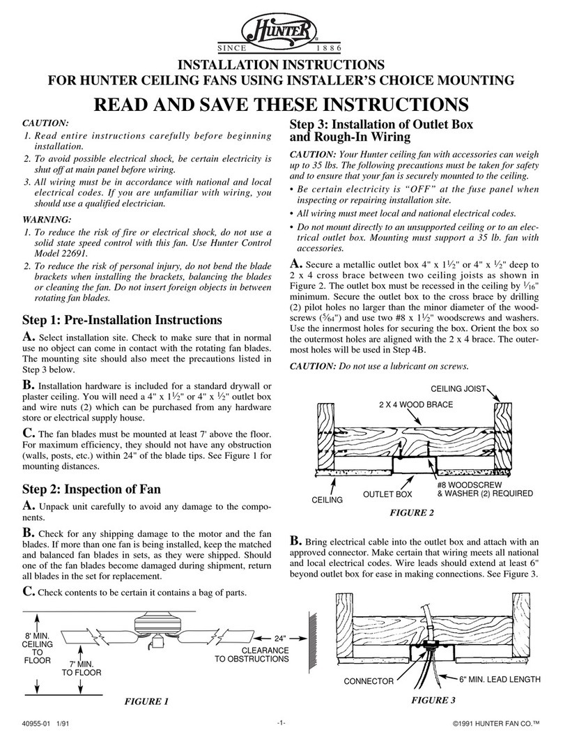 Hunter 40955-01 User manual