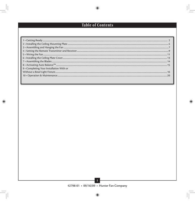 Hunter 42798-01 User manual