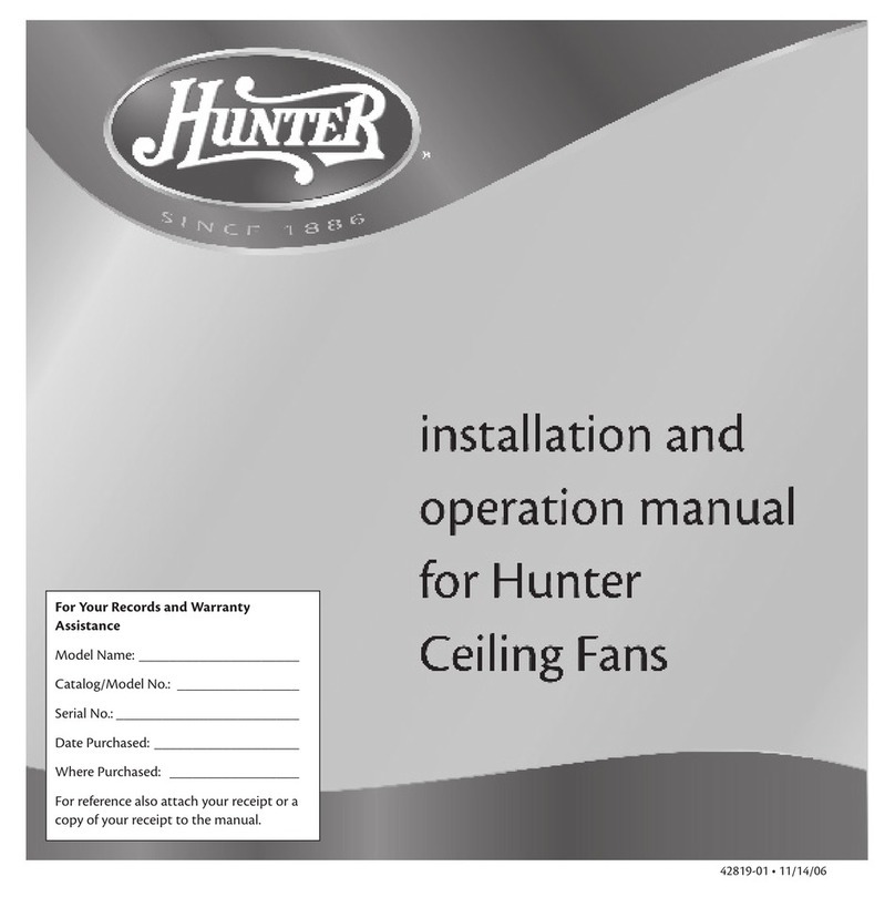 Hunter Hunter Ceiling Fan User manual