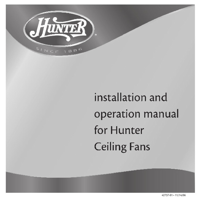Hunter 42737-01 Installation and operation manual