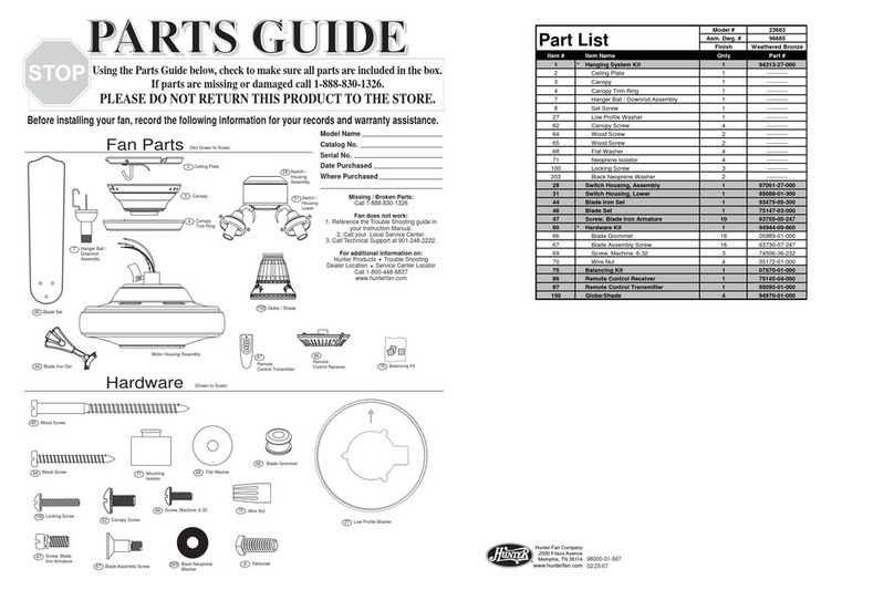 Hunter 23683 Manual