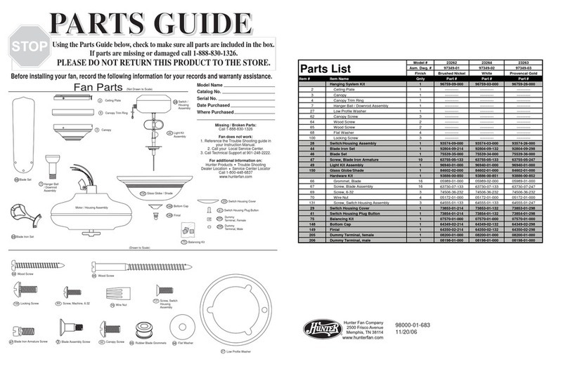 Hunter 23262 Manual