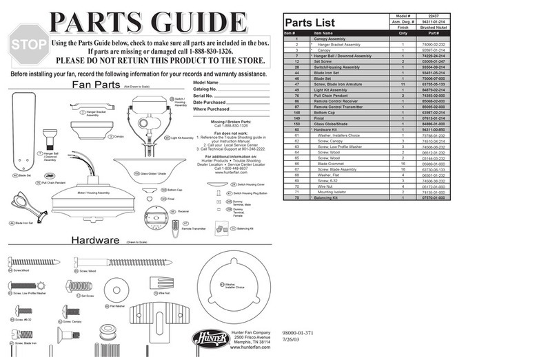 Hunter 22437 Manual