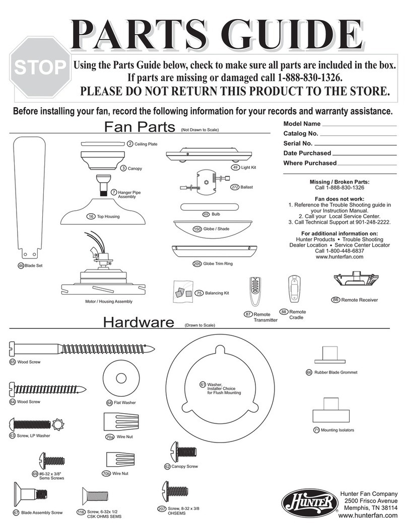 Hunter 21617 Manual
