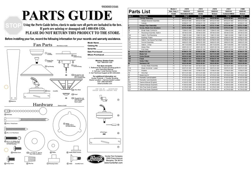 Hunter 21978 Manual