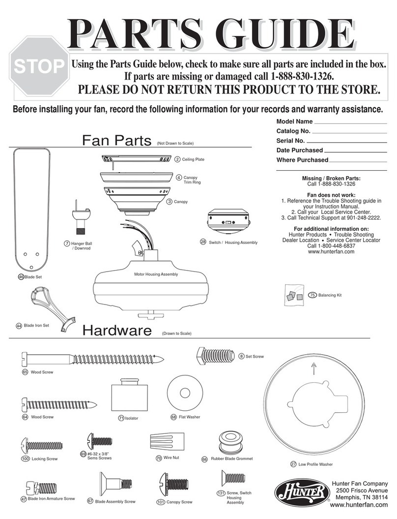 Hunter 20510 Manual