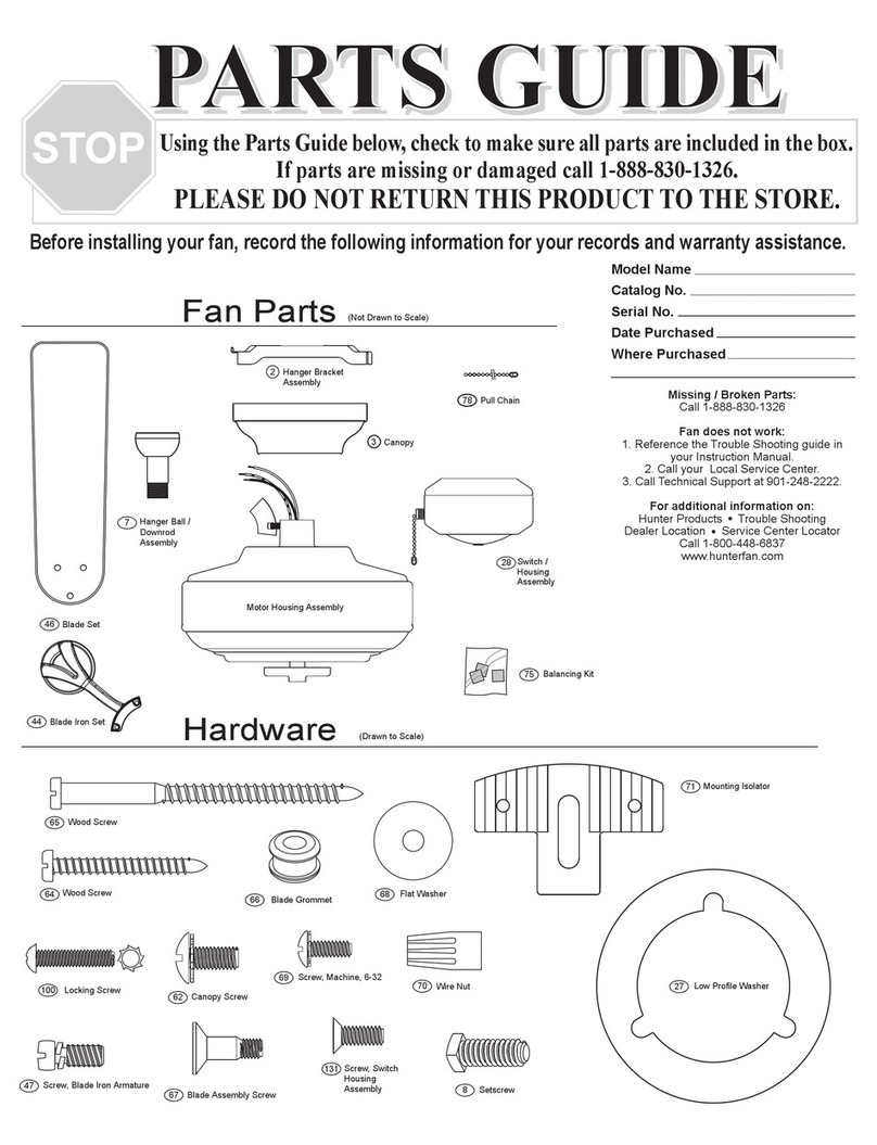 Hunter 23979 Parts guide