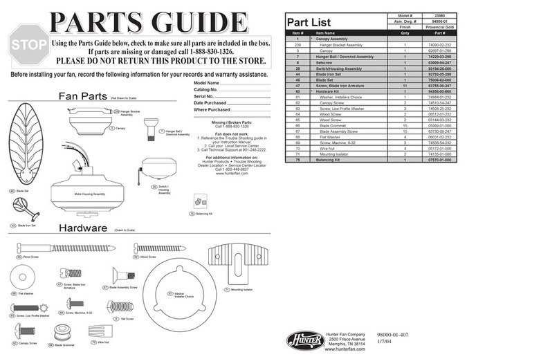 Hunter 23980 Manual