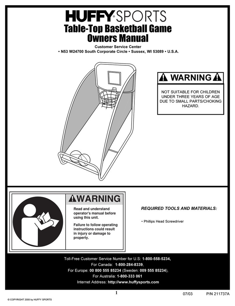 Huffy Table-Top Basketball Game owner's manual