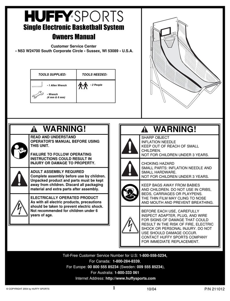 Huffy Single Electronic Basketball System owner's manual