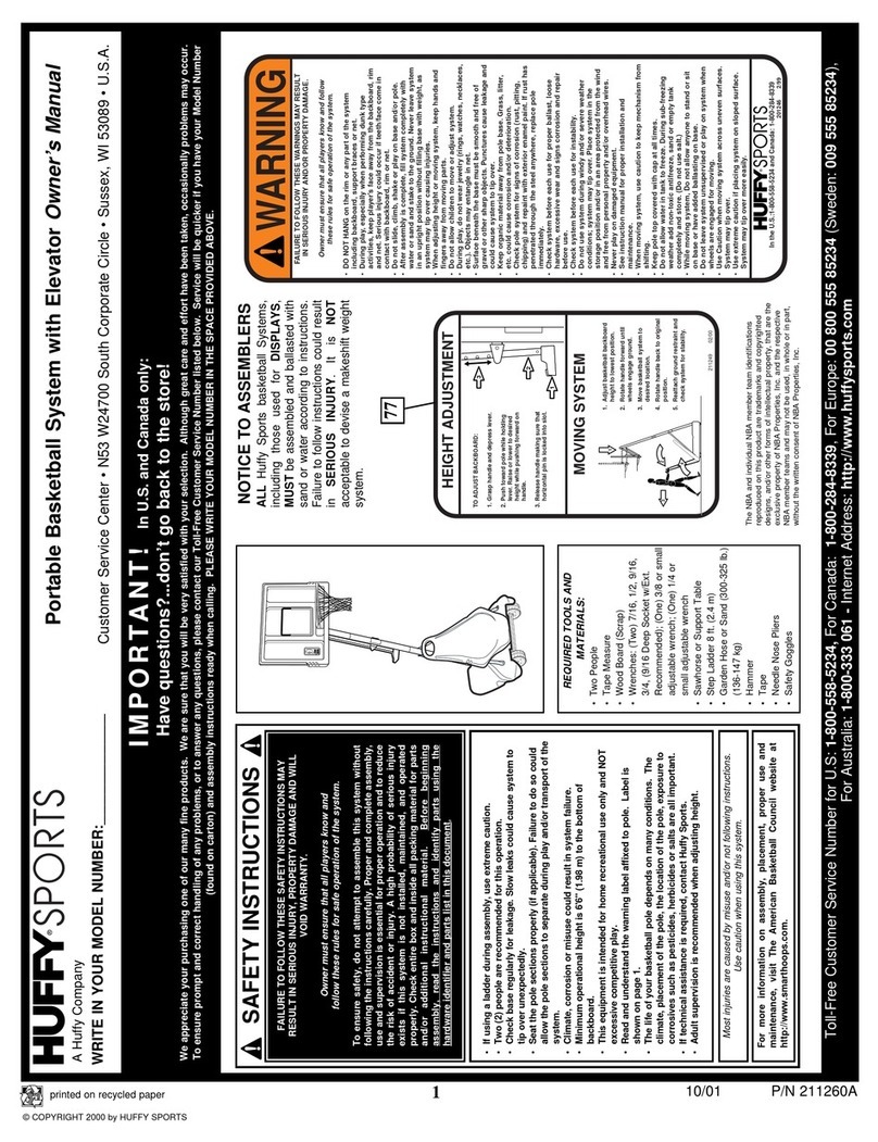 Huffy Single Electronic Basketball System User manual