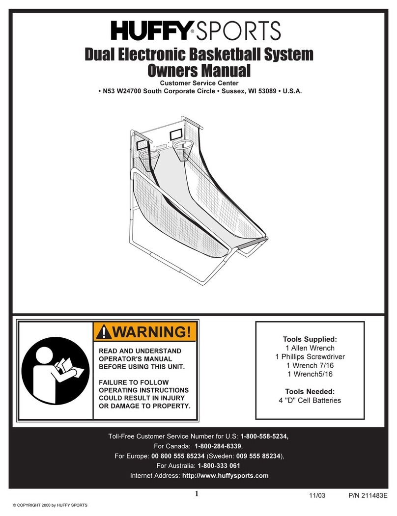 Huffy Single Electronic Basketball System owner's manual