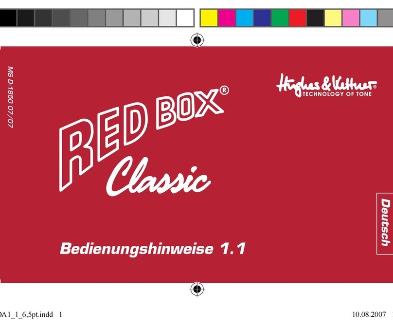 Hughes & Kettner RED BOX MSD-185007/07 operating instructions