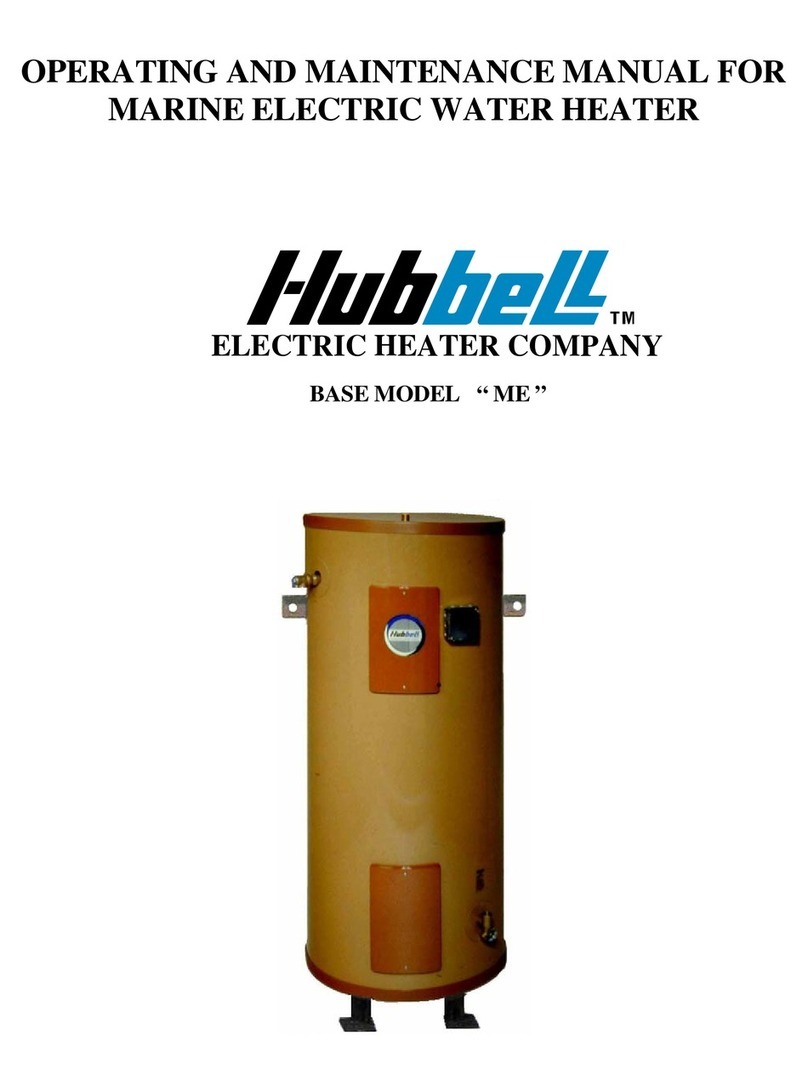 Hubbell Electric Heater Company ME Operating and maintenance manual