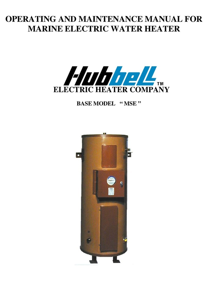 Hubbell Electric Heater Company MSE Operating and maintenance manual