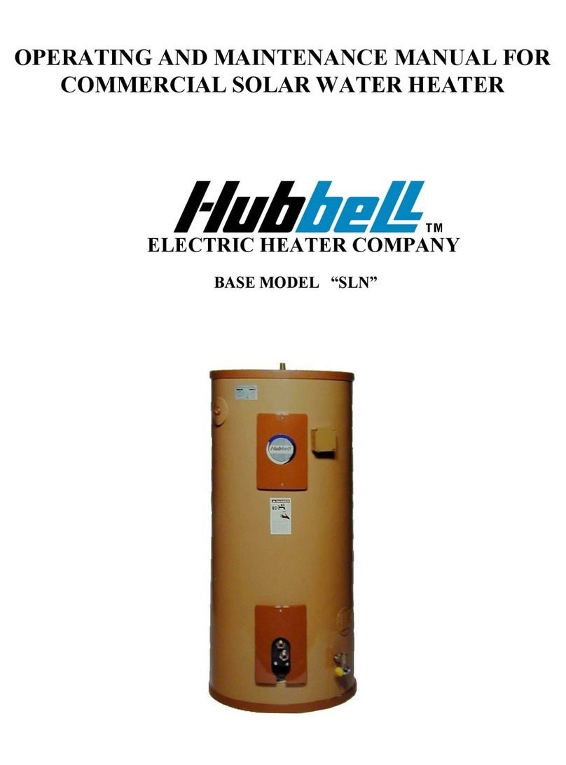 Hubbell Electric Heater Company SLN Operating and maintenance manual