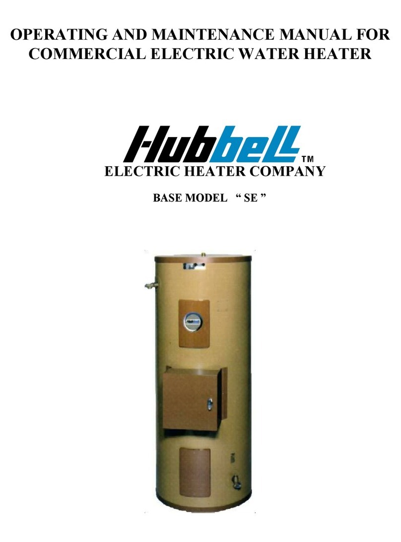 Hubbell Electric Heater Company " SE " Operating and maintenance manual