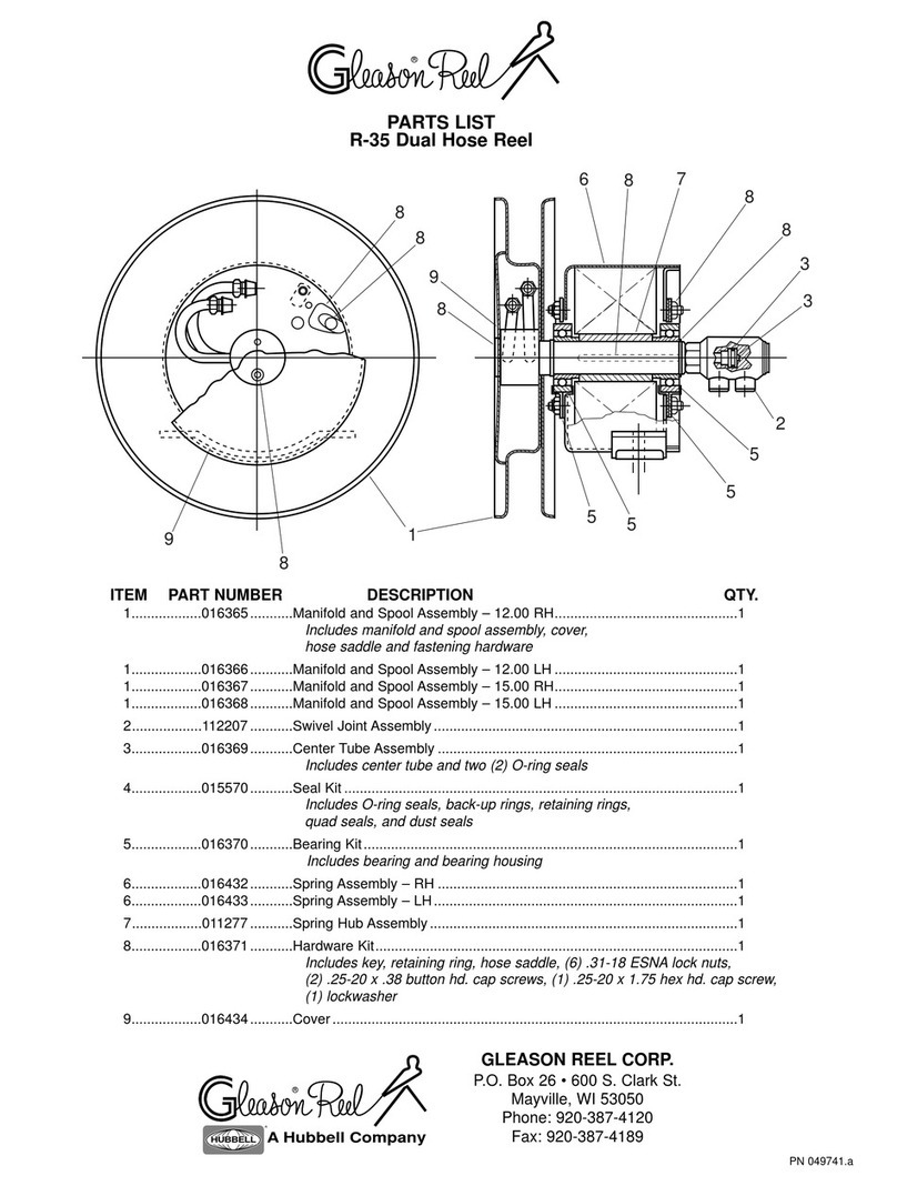 Hubbell Dual Hose Reel R-35 User manual