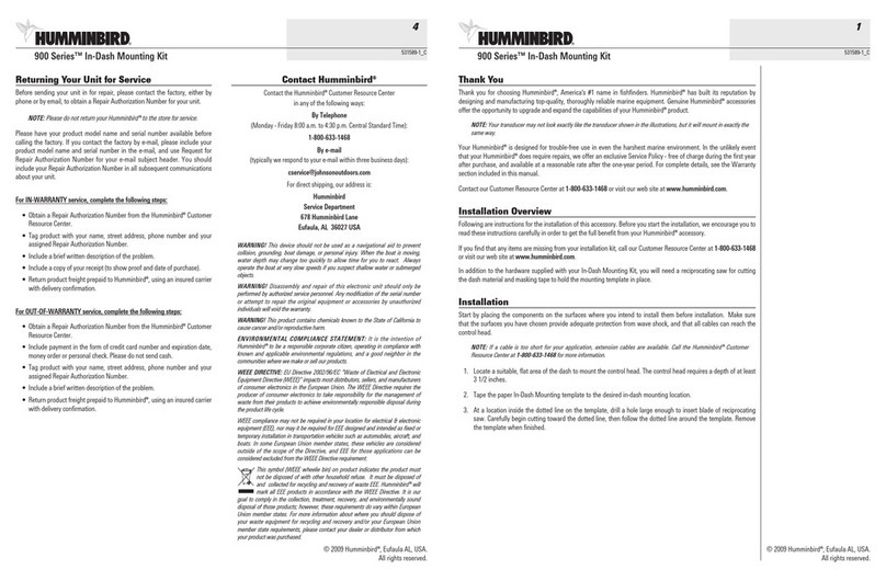 Humminbird 900 Series User manual