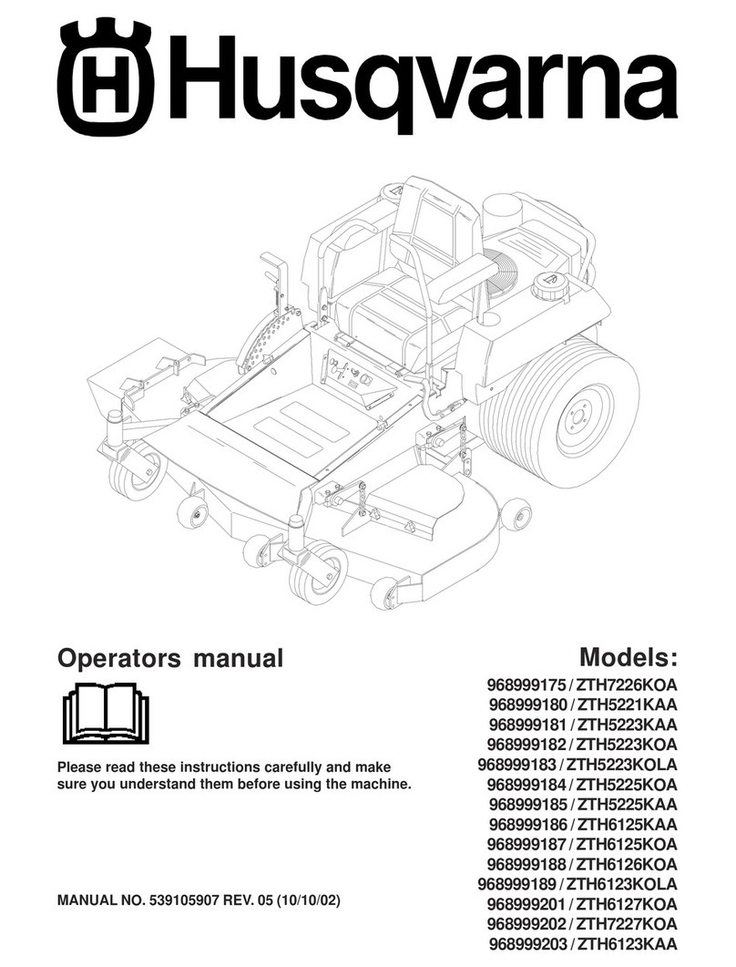 Husqvarna 968999175 / ZTH7226KOA Operator's manual Husqvarna 968999175 / ZTH7226KOA Operator's manual