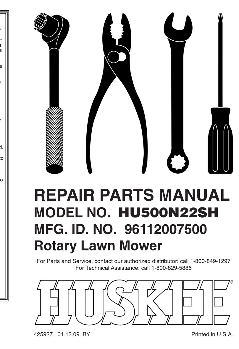 Huskee HU500N22SH Repair parts manual