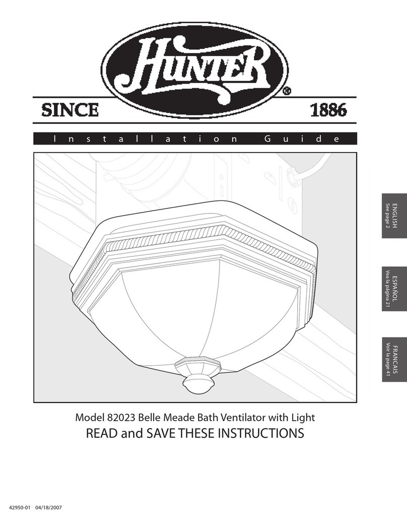 Hunter BELLE MEADE 82023 installation guide