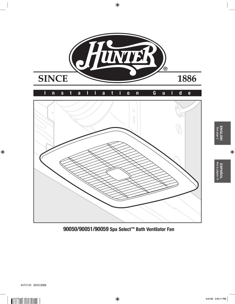 Hunter SPA SELECT 90051 User manual