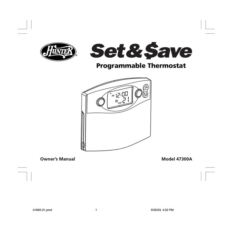 Hunter Set & Save 47300A User manual